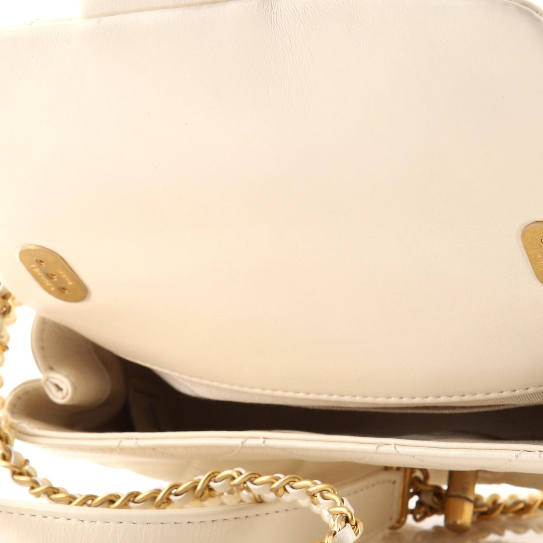 Chanel Kristall Perlen Kette Klappe Tasche Gestepptes Kalbsleder 3