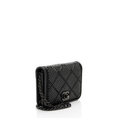 Mini sac à bandoulière Chanel Crystal Satin à chaîne