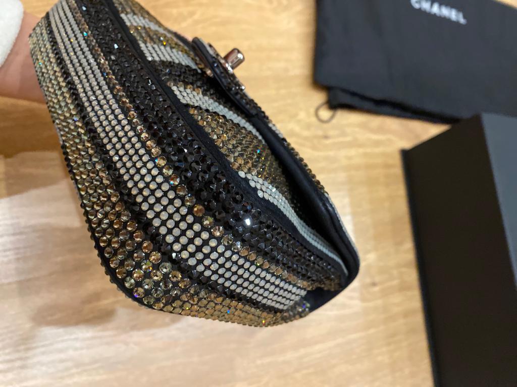 Chanel Crystals Suede Bag For Sale 4