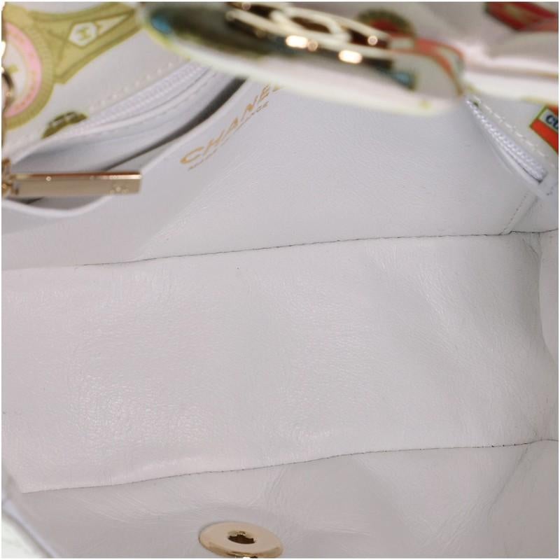 Chanel Cuba Classic Einzelne Klappe Tasche Gesteppt Gedruckt Satin Mini 1