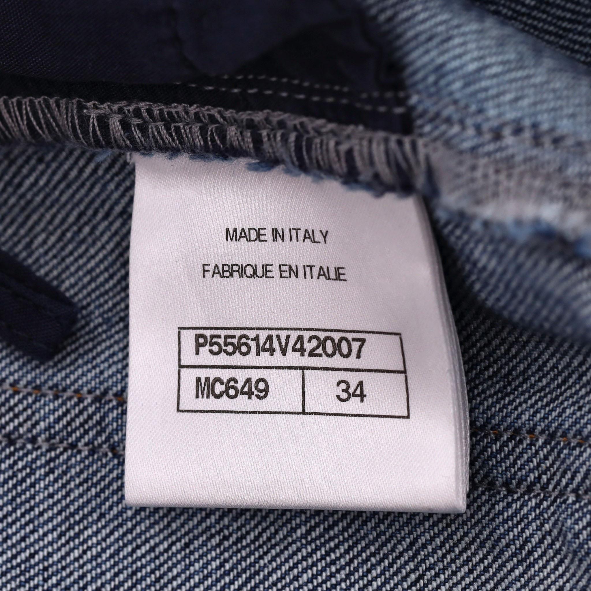 Chanel Cuba Collection Painted Cotton Jeans For Sale 5