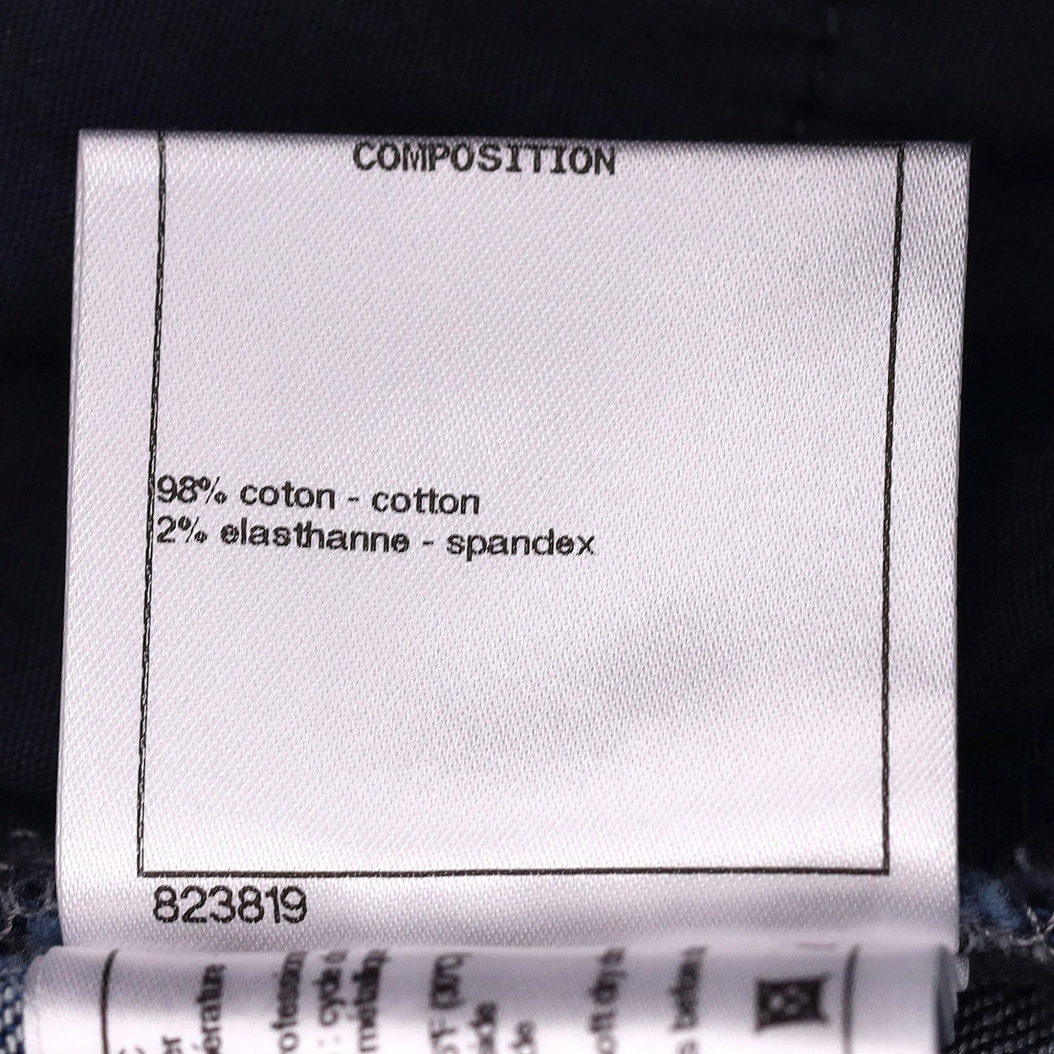 Chanel Cuba Collection Painted Cotton Jeans For Sale 6