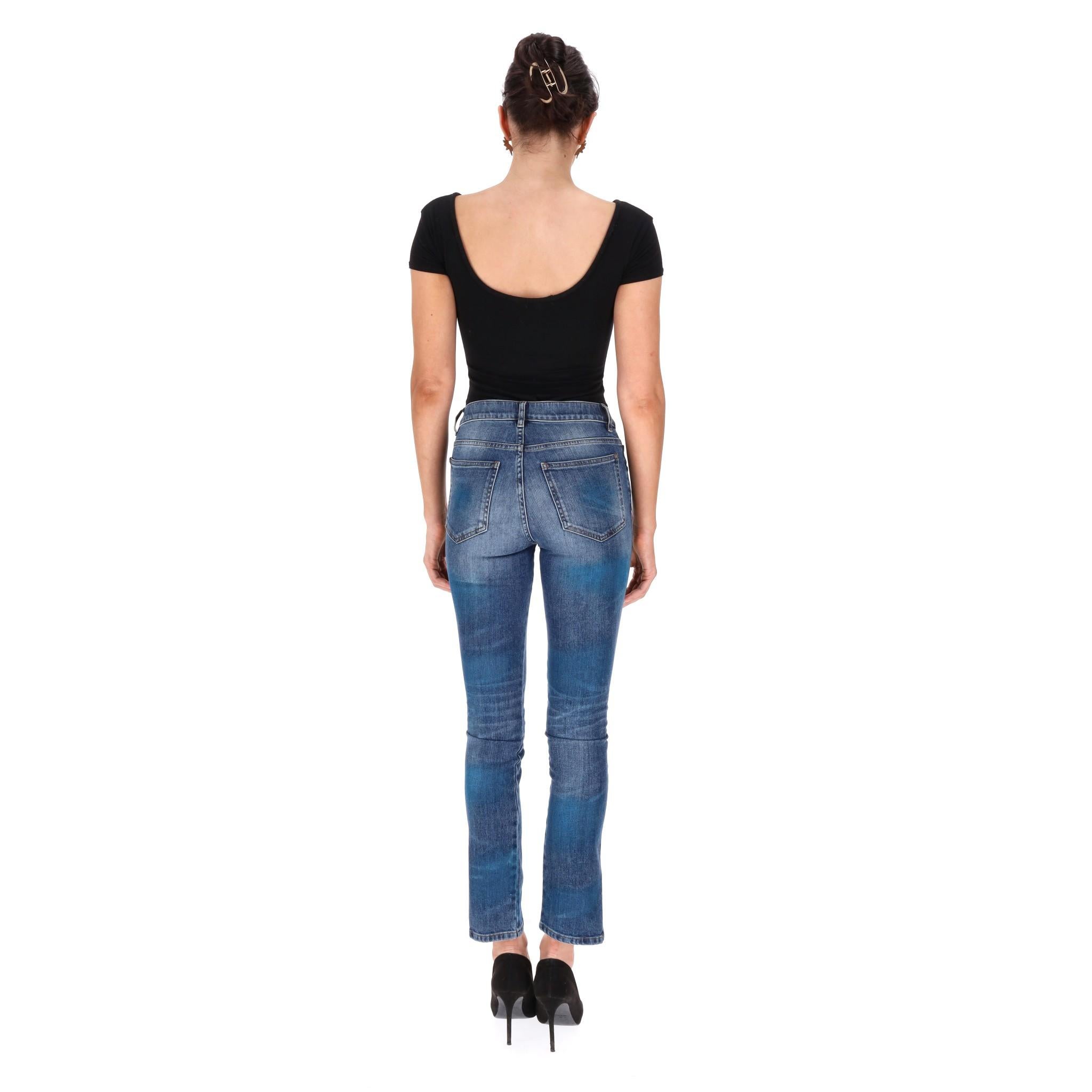 Chanel Cuba Collection Painted Cotton Jeans In Excellent Condition For Sale In London, GB