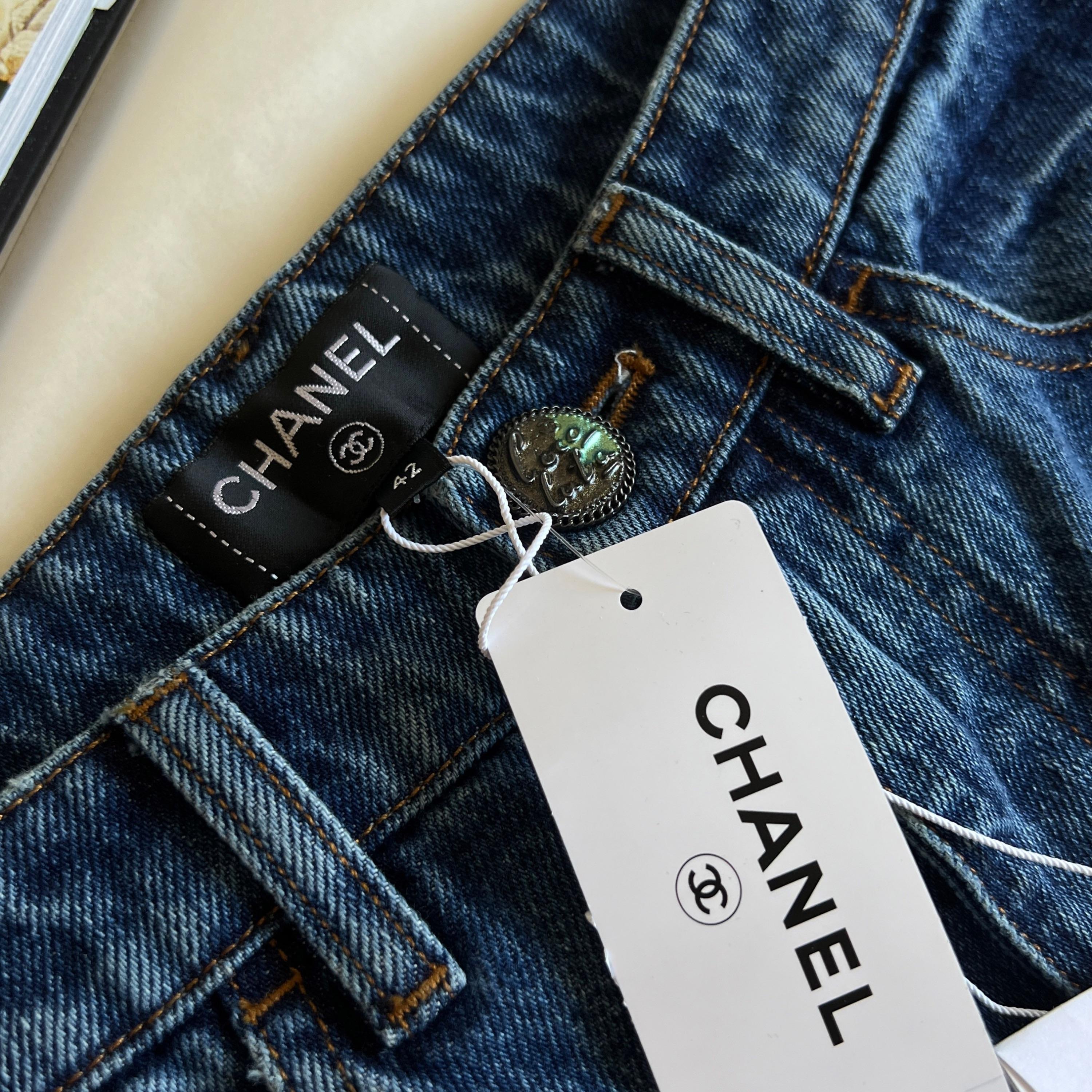 Women's or Men's Chanel Cuba Collection Washed Jeans