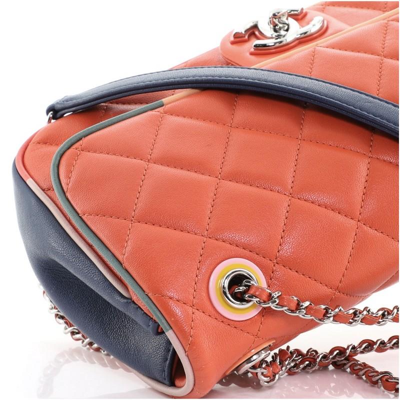 chanel Cuba Color Flap Bag Quilted Lambskin Medium In Good Condition In NY, NY