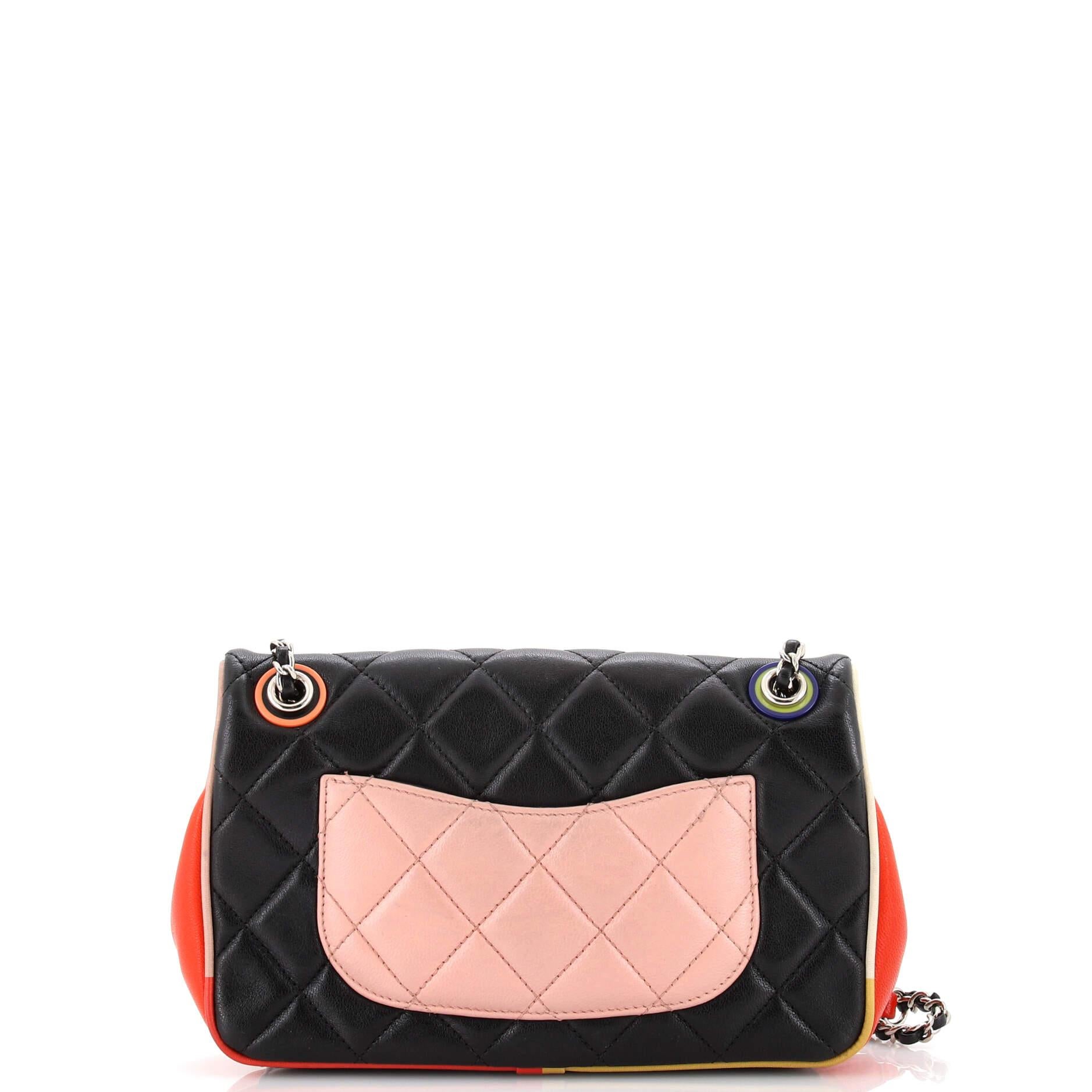 Chanel Cuba Color Flap Bag Quilted Lambskin Small In Good Condition In NY, NY