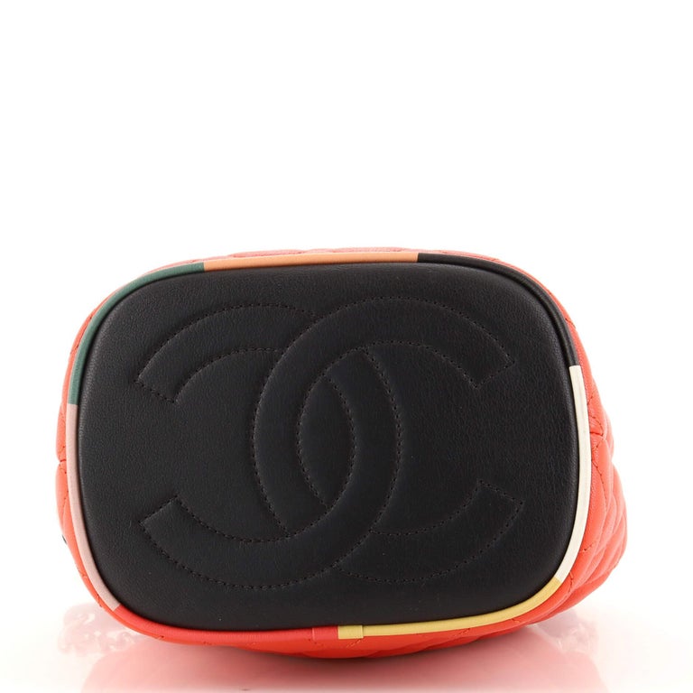 Chanel Cuba Drawstring Bucket Bag Quilted Lambskin Small For Sale at ...