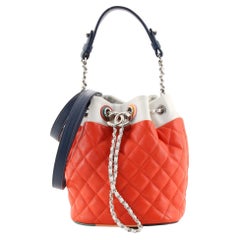 Chanel Cuba Drawstring Bucket Bag Quilted Lambskin Small