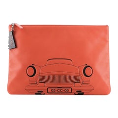 Chanel Cuba La Habana O Case Clutch Printed Embossed Lambskin Large