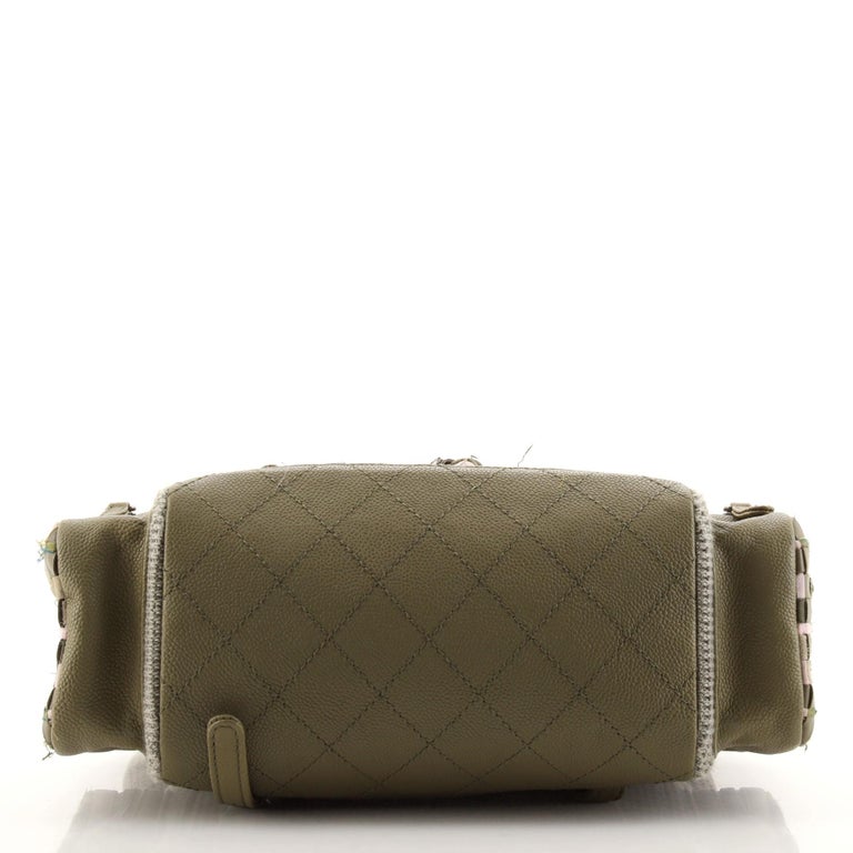 Chanel Paris-Cuba  Backpack in green tweed and canvas with caviar leather trim Resort 2017 Coco Cuba Backpack | Authentic & Vintage | ReSee main image 4