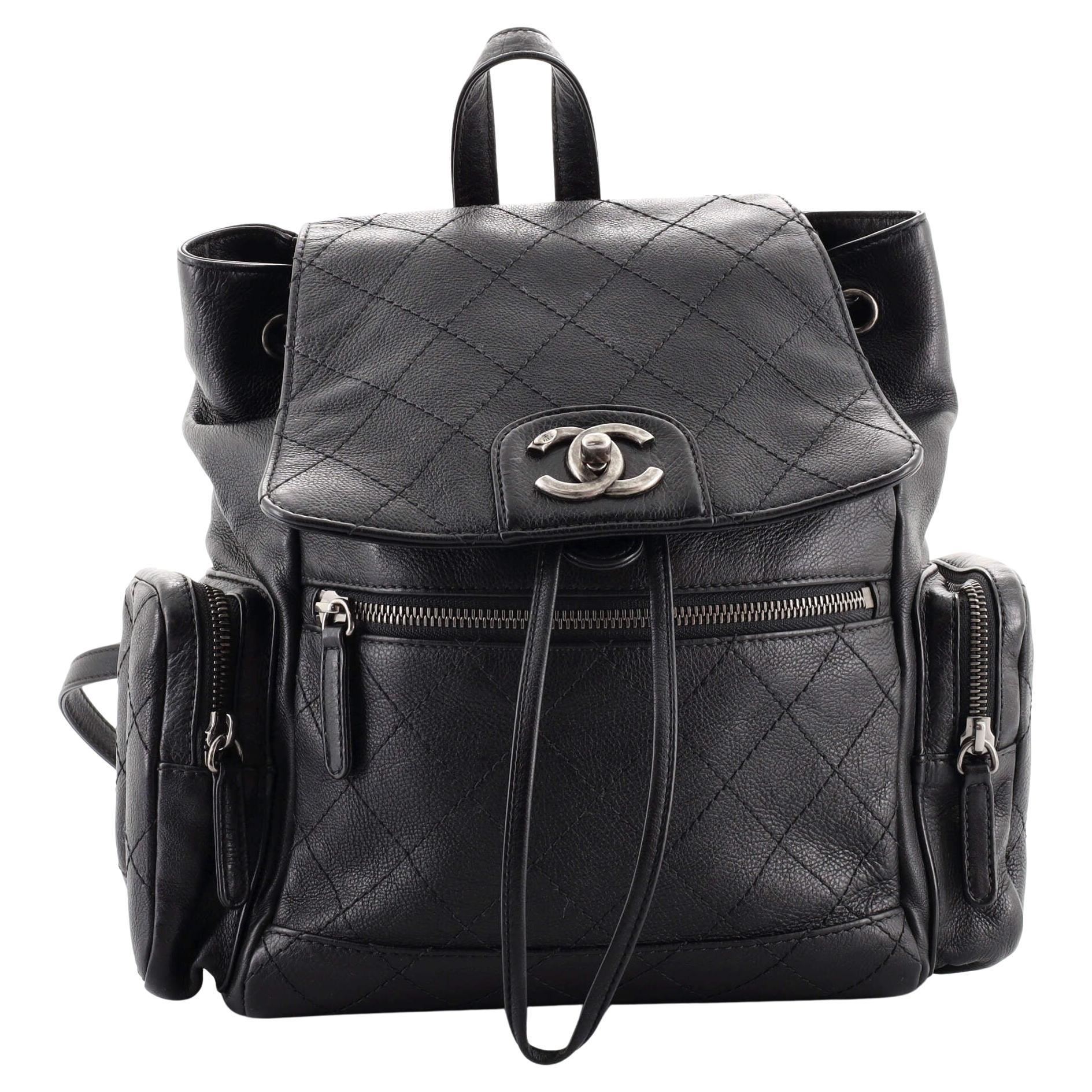 Chanel Cuba Pocket Backpack Stitched Calfskin Medium