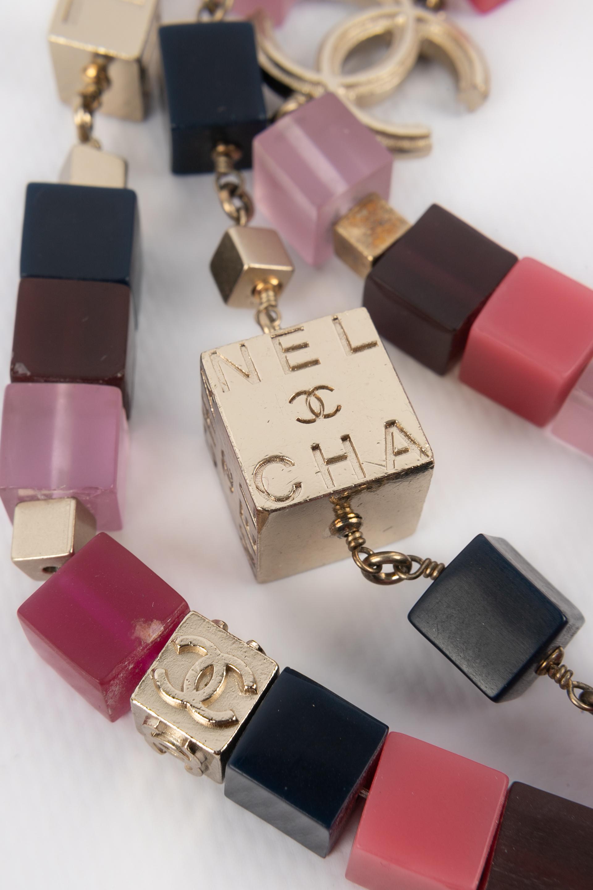 Chanel cube necklace Spring 2004 For Sale 1