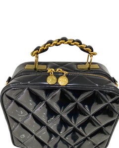 Chanel Cube Vintage Patent Leather Borsa a Tracolla