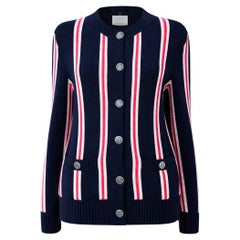 CHANEL Cubism Inspired Cardigan with Logo Buttons 36 FR