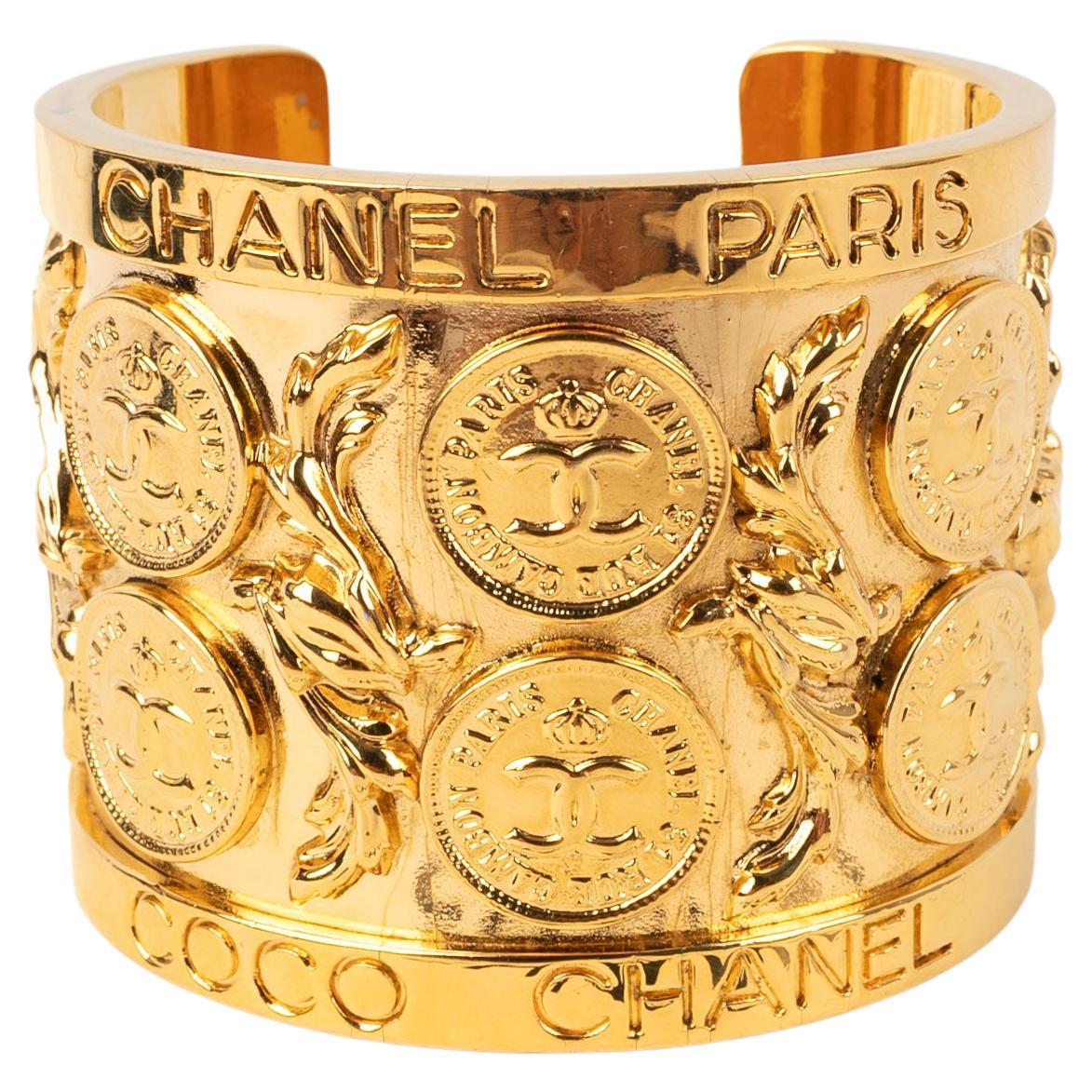 Chanel Manschettenarmband 1980er Jahre im Angebot