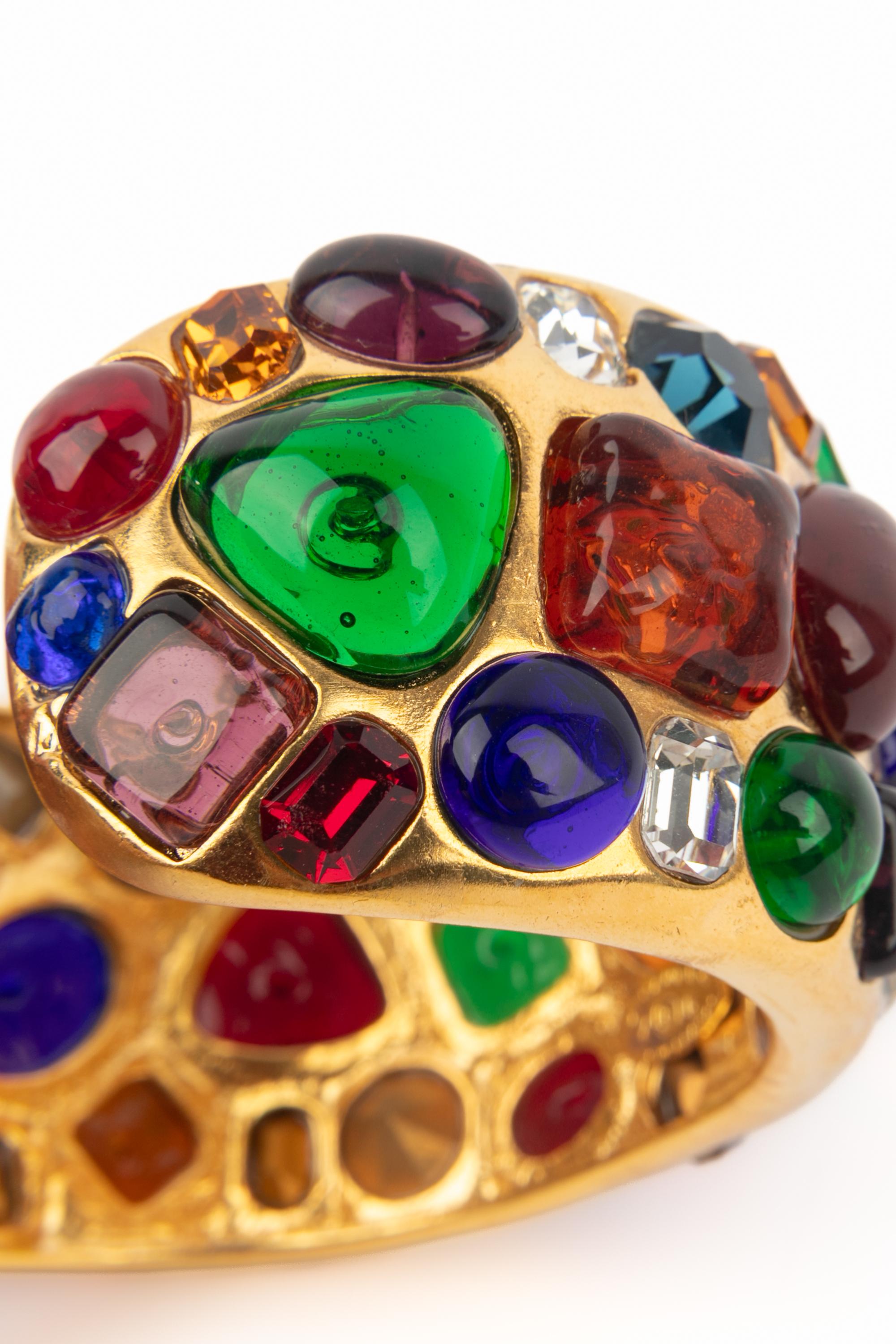 Chanel cuff bracelet 1990s en venta 4