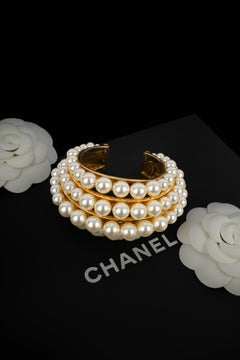 Chanel cuff bracelet by Karl Lagerfeld Fall-Winter 1990
