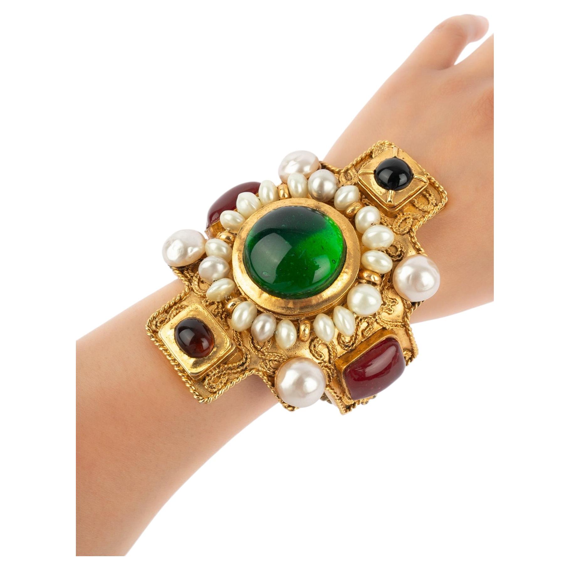 Chanel cuff bracelet by Karl Lagerfeld Haute Couture Fall-Winter 1991-1992