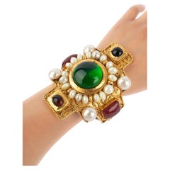 Chanel cuff bracelet by Karl Lagerfeld Haute Couture Fall-Winter 1991-1992
