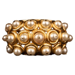 Chanel cuff bracelet 'Nouveau Rappeur' by Karl Lagerfeld Winter 1991
