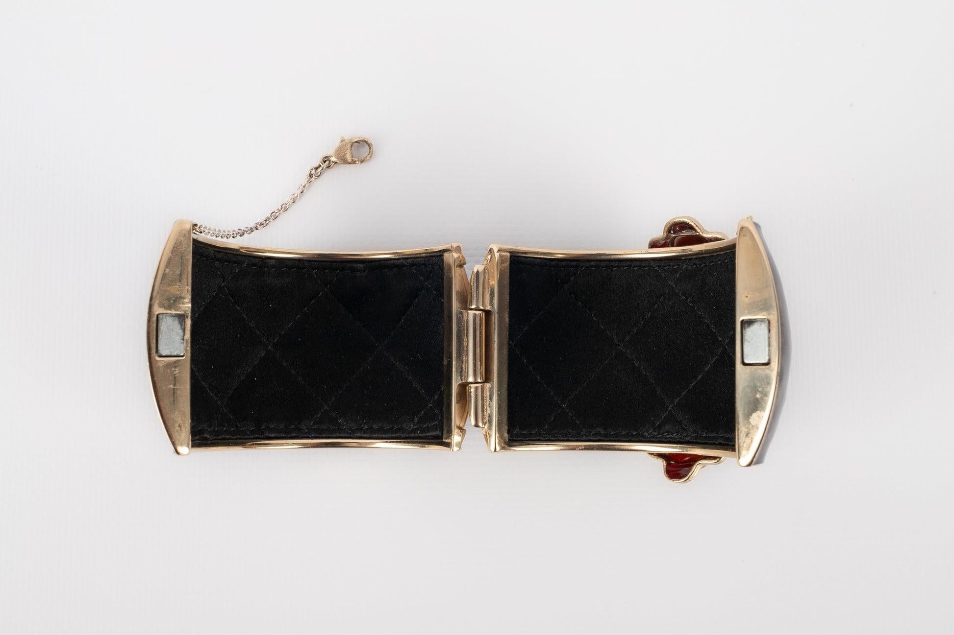 Chanel Cuff Bracelet Topped with Pearl Stylised Cross Pattern, 2011 5