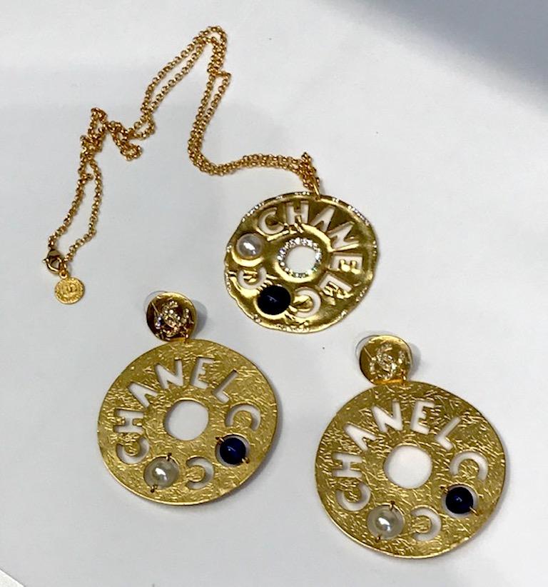 Chanel Cut Out Disk Pendant Necklace, 2019 Cruise Collection 12