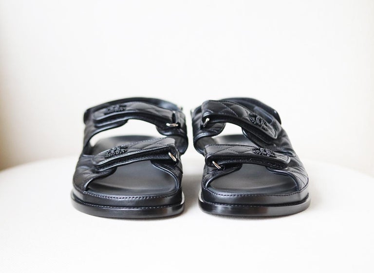 black sandals chanel