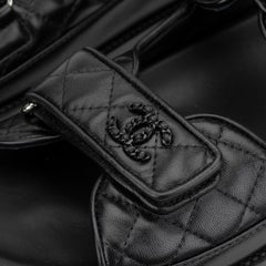Chanel Dad Sandals Black Quilted Lambskin 41 FR