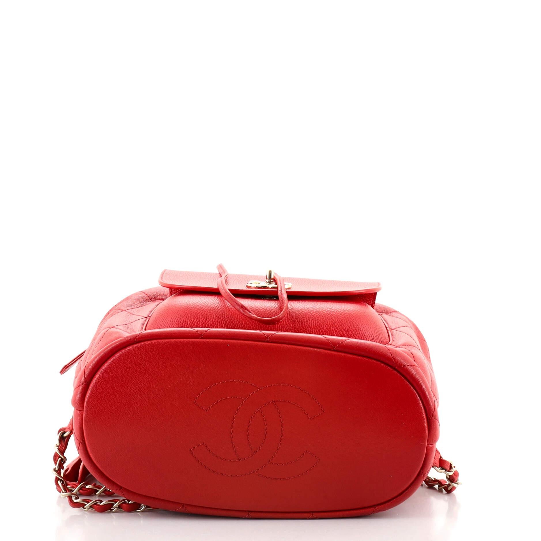 Chanel Chanel Daily Runder Rucksack aus gestepptem Kalbsleder mit Kaviar für Damen oder Herren