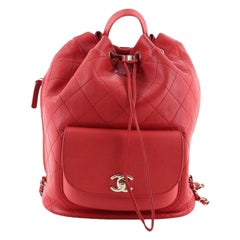 Chanel Daily Round Backpack Quilted Calfskin with Caviar