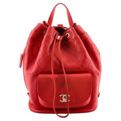 Chanel Daily Round Backpack Quilted Calfskin with Caviar
