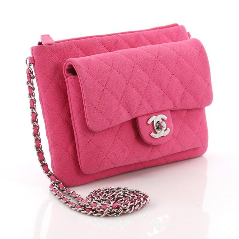 Chanel Daily Zippy Crossbody Bag Quilted Caviar Medium at 1stDibs