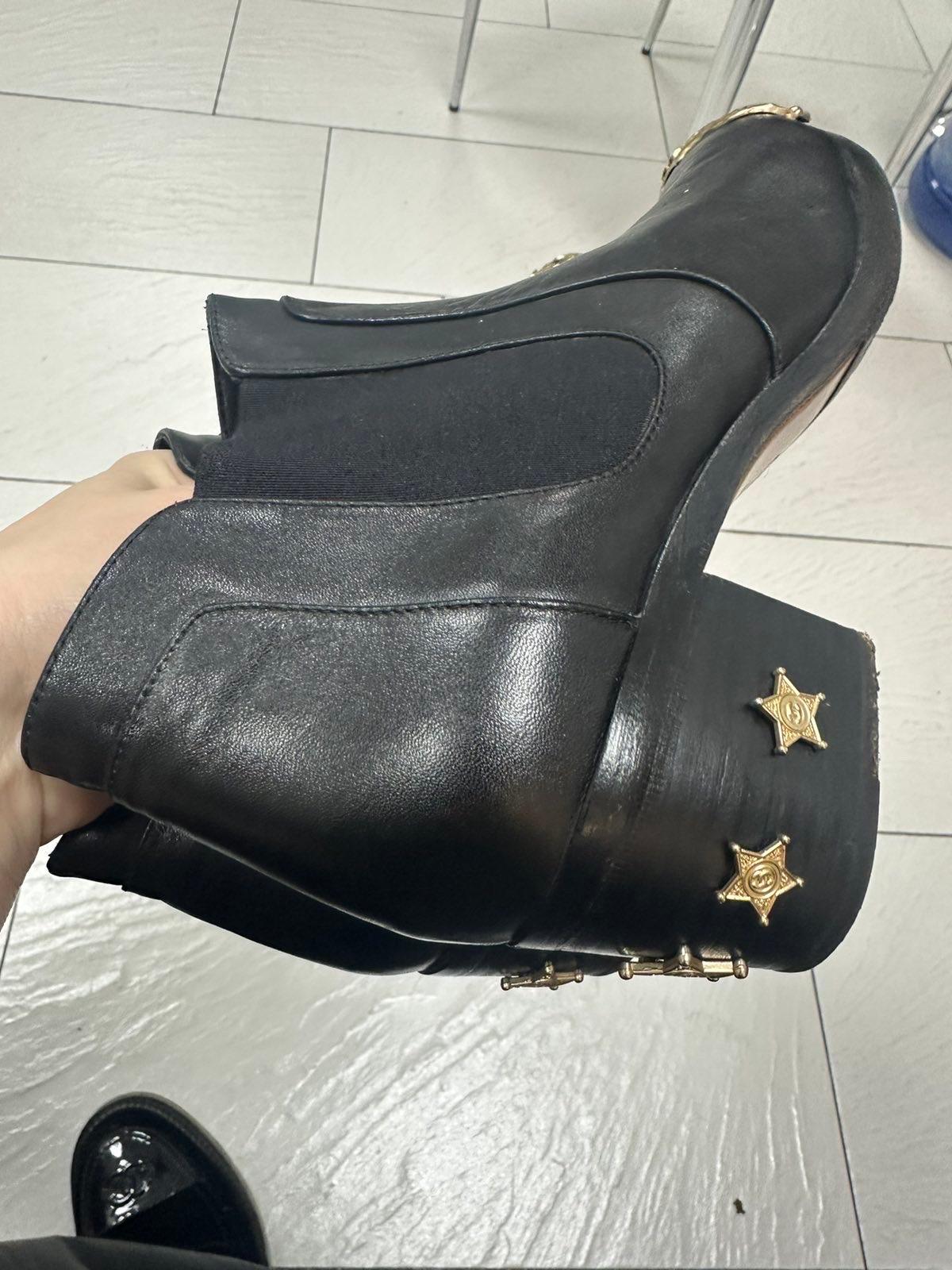 CHANEL Dallas Black Leather Ankle Boots  For Sale 4