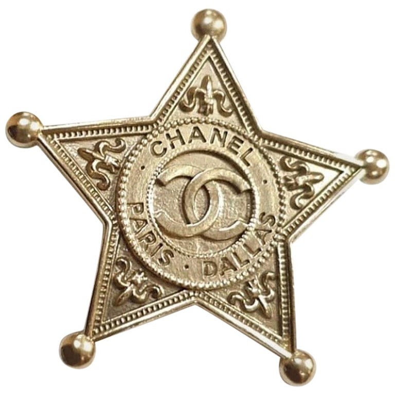 Chanel Dallas Paris Sheriff Star Brooch For Sale at 1stDibs