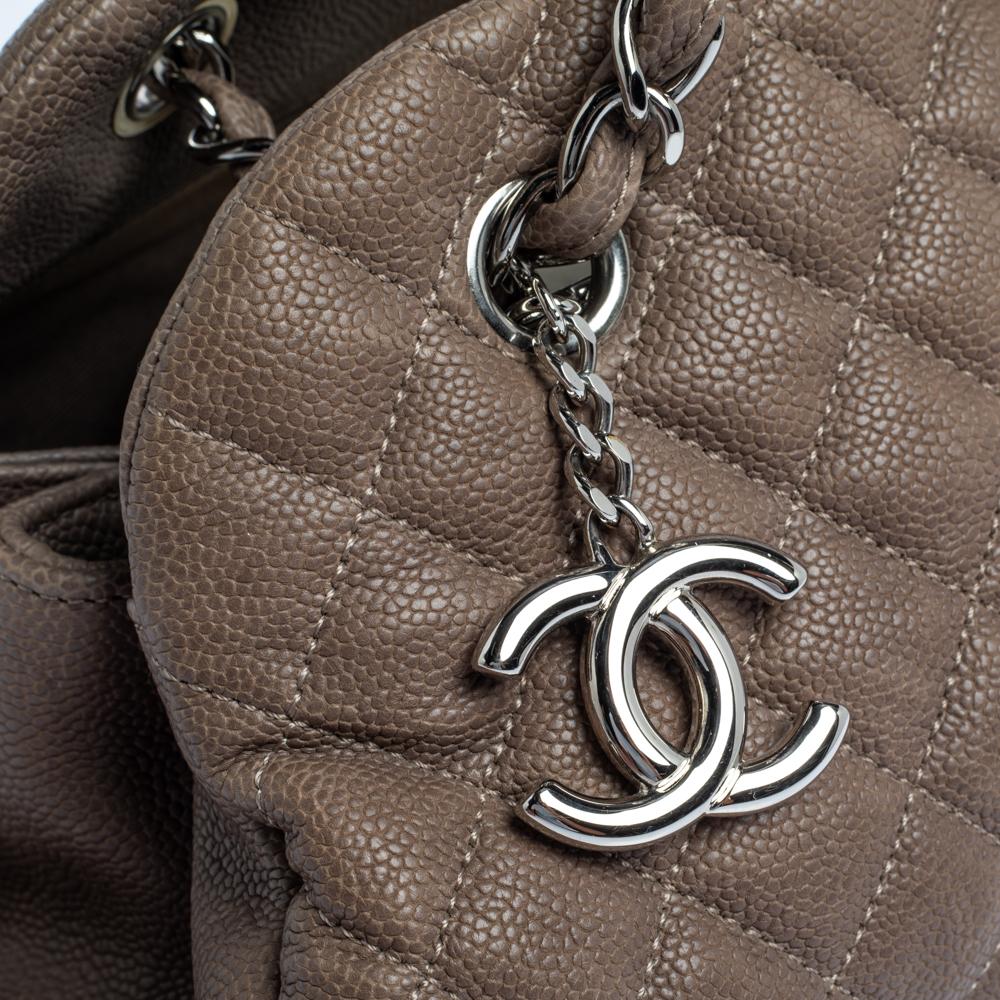 Chanel Dark Beige Quilted Leather Medium Just Mademoiselle Bowler Bag 7