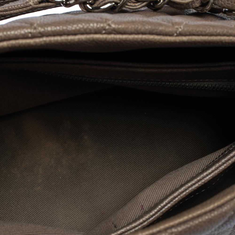 Chanel Dark Beige Quilted Leather Medium Just Mademoiselle Bowler Bag 8