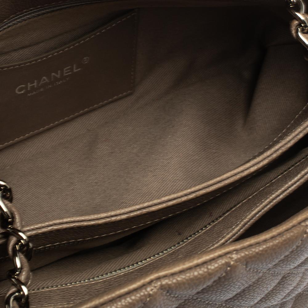 Chanel Dark Beige Quilted Leather Medium Just Mademoiselle Bowler Bag 9