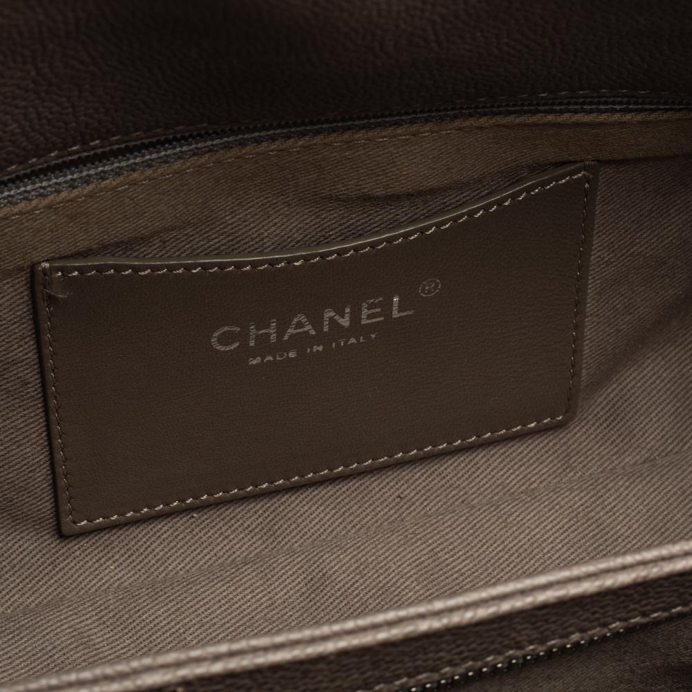 Chanel Dark Beige Quilted Leather Medium Just Mademoiselle Bowler Bag 3