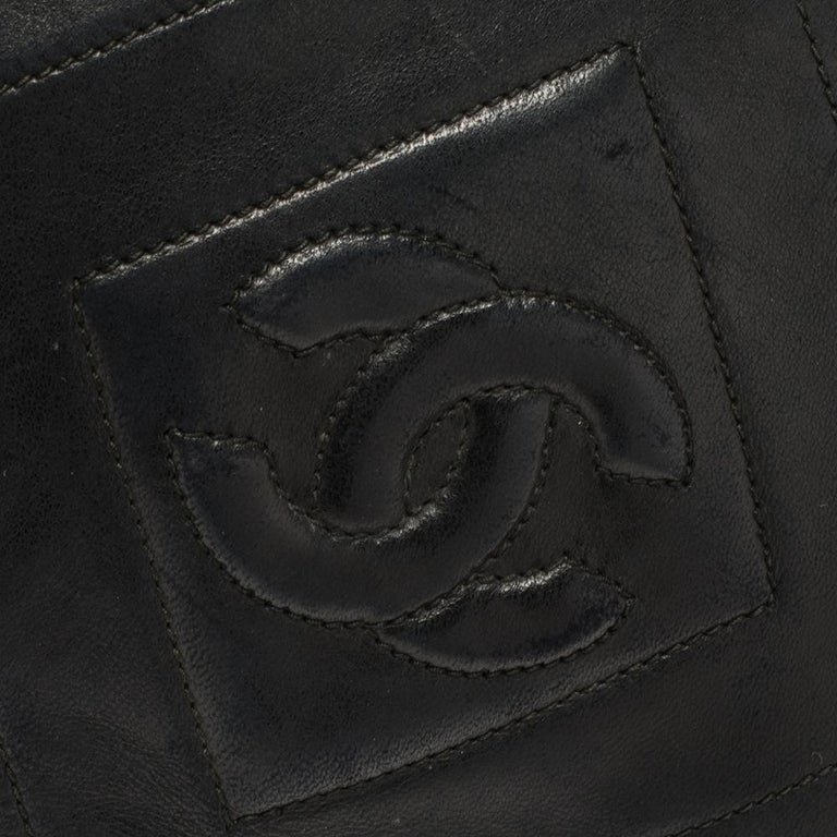 Chanel Dark Blue Diamond Quilted Leather CC Camera Tassel Bag at 1stDibs