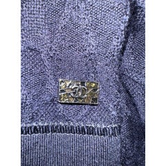 CHANEL Dark Blue Wool Dress Sz.38