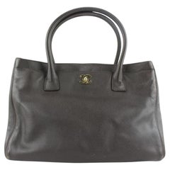 Chanel Dark Brown Caviar Leather Cerf Executive Tote Bag 216cas55
