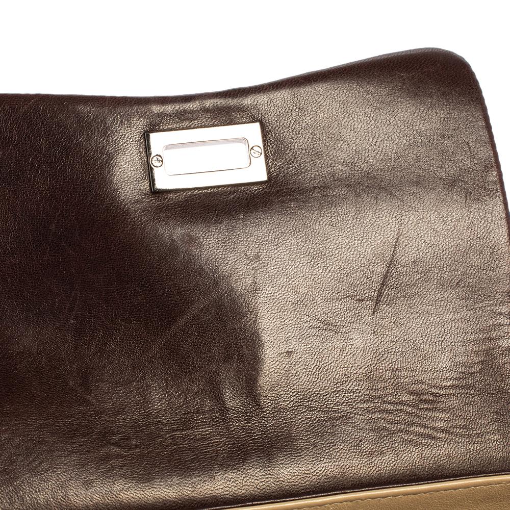 Chanel Dark Brown Leather Accordion Flap Bag 3