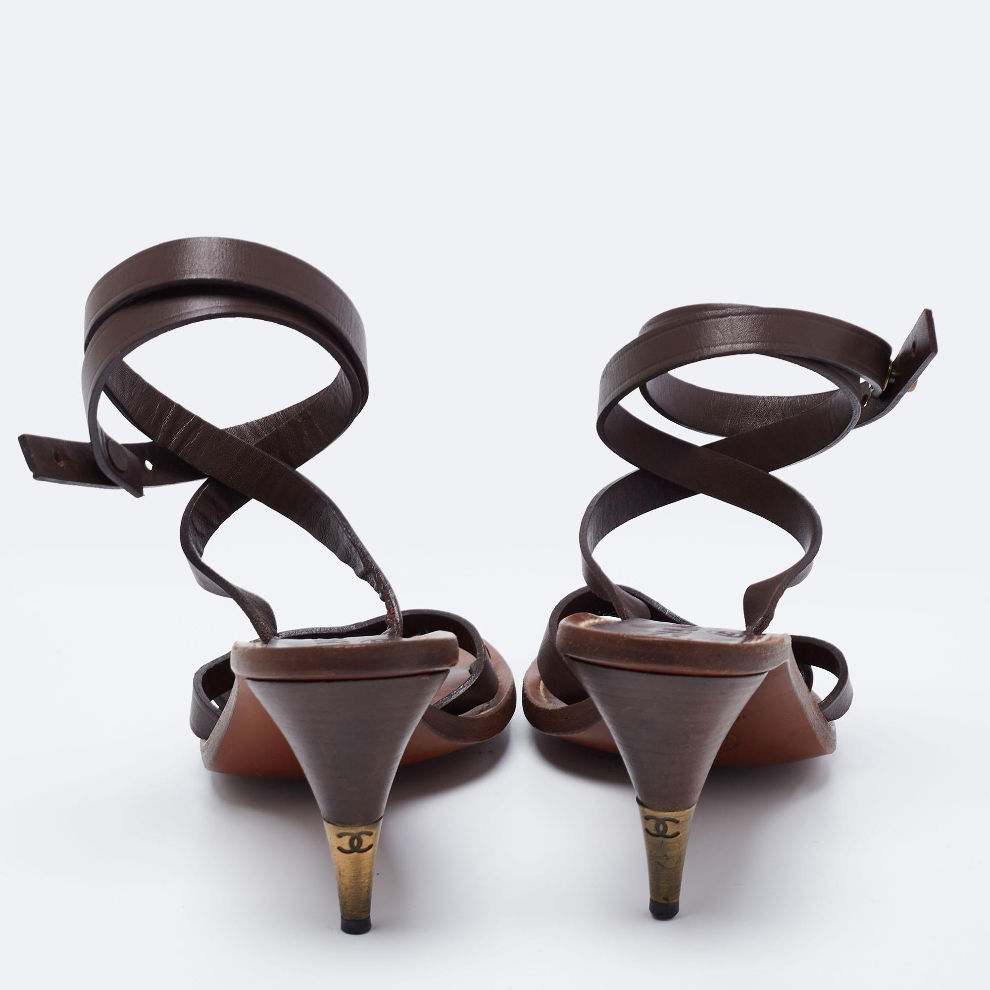 dark brown heels with ankle strap