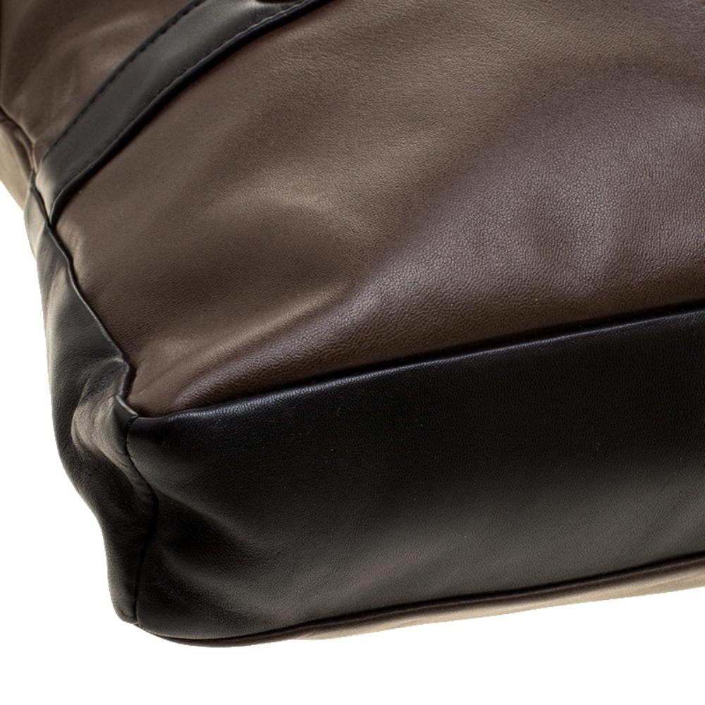 Chanel Dark Brown Leather Large Girl Chanel Bag 5