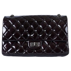 Chanel Borsa a tracolla in vernice marrone scuro 2.55 REISSUE 226 LARGE