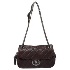 Chanel Dark Brown Quilted Leather Medium Coco Sporran Shoulder Bag