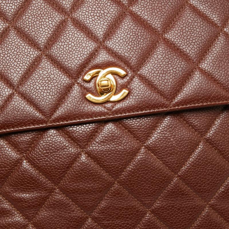 Chanel Dark Brown Quilted Leather Vintage Kelly Top Handle Bag 2