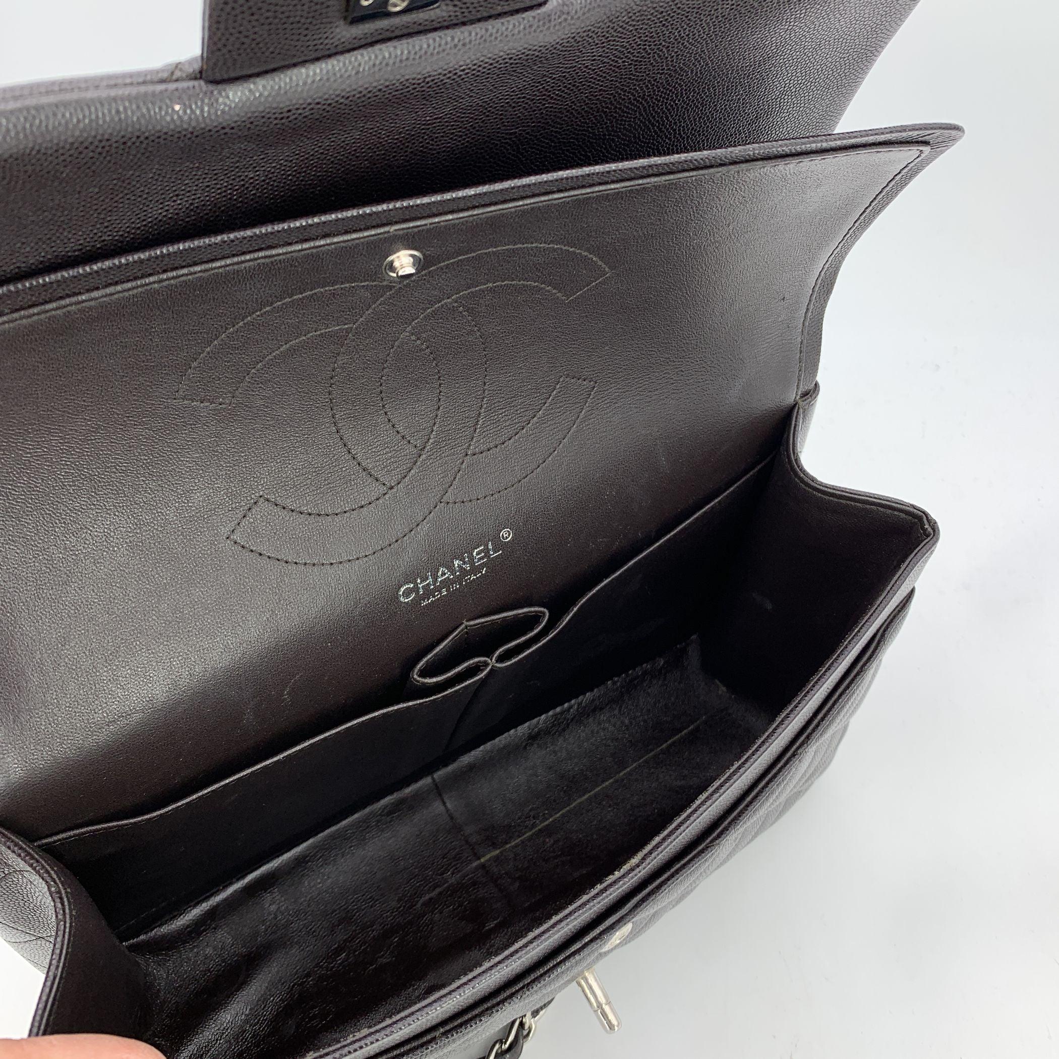 Chanel Dark Brown Timeless Classic Jumbo Shoulder Bag 30 cm For Sale 1