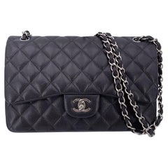 Chanel Dark Brown Timeless Classic Jumbo Shoulder Bag 30 cm