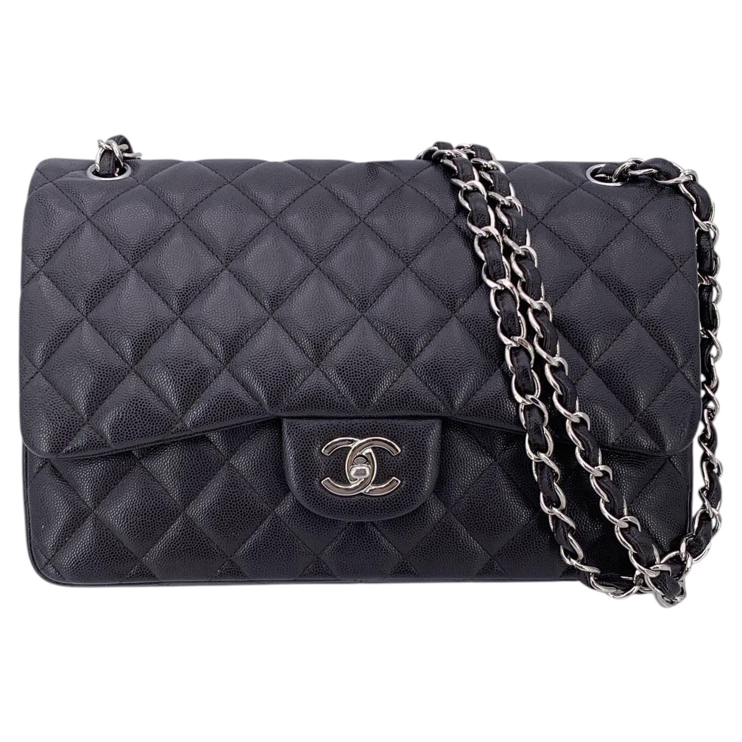 Chanel Dark Brown Timeless Classic Jumbo Umhängetasche 30 cm
